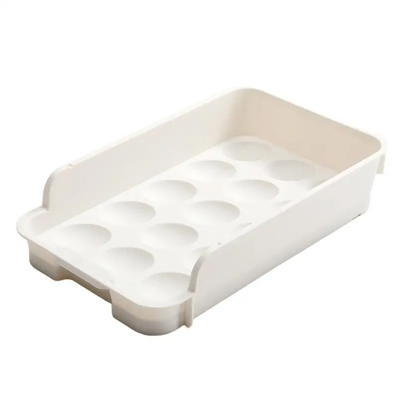 

Refrigerator Egg Storage Box Clear Egg Container Drawer Type Kitchen Egg Box Hold 15 Egg Stackable PP Egg Tray Kitchen Organizer