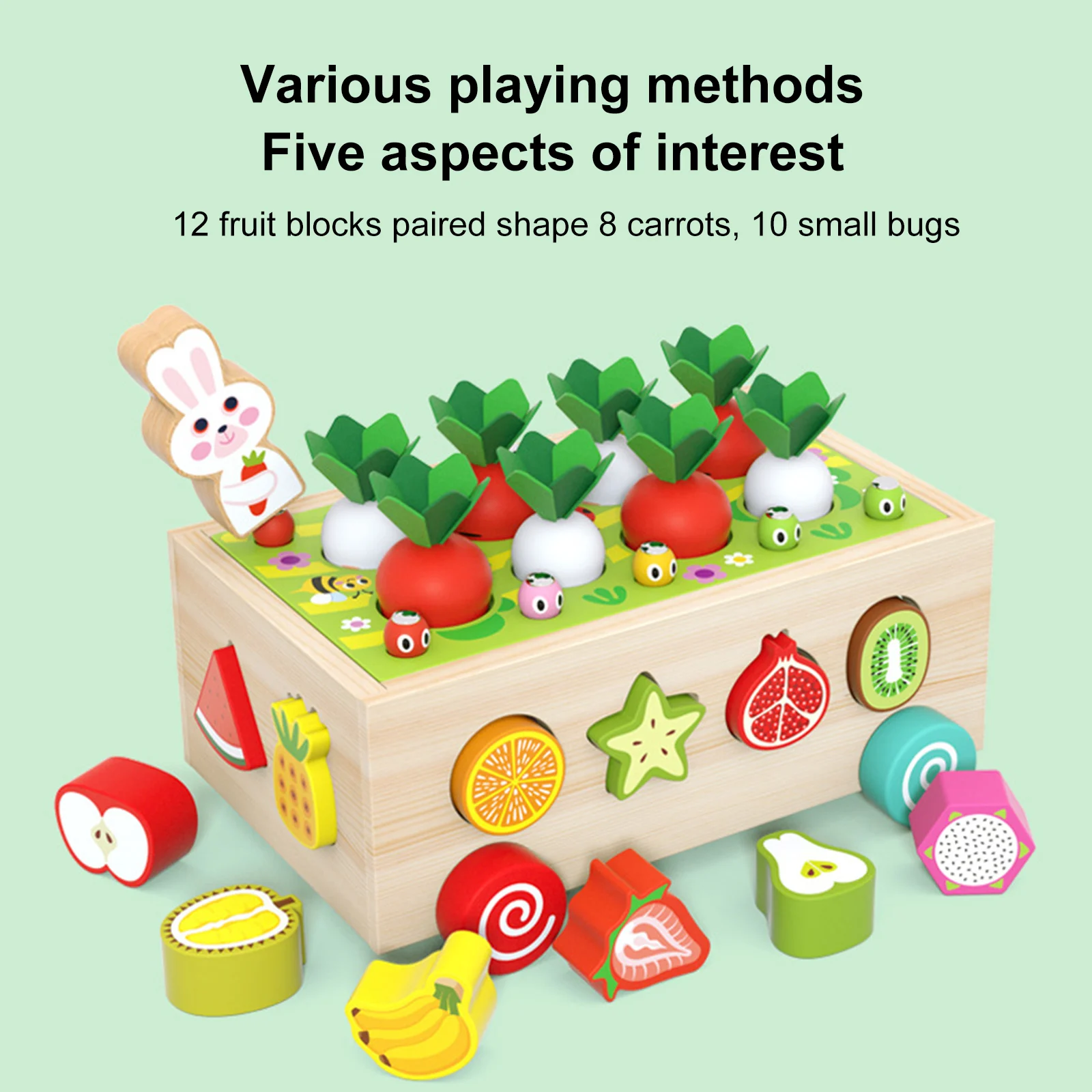 Montessori Toys Wood Preschool Learning Fine Motor Skills Harvest Game Developmental Educational Toys for Baby Boys Girls 2-4Y
Montessori Toys Wood Preschool Learning Fine Motor Skills Harvest Game Developmental Educational Toys for Baby Boys Girls 2-4Y
