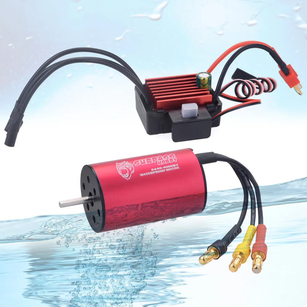 Surpass Hobby 2440 4000kv Brushless Motor + 35A Brushless Speed Controller ESC Waterproof 2S For 1/16 RC Car
Surpass Hobby 2440 4000kv Brushless Motor + 35A Brushless Speed Controller ESC Waterproof 2S For 1/16 RC Car