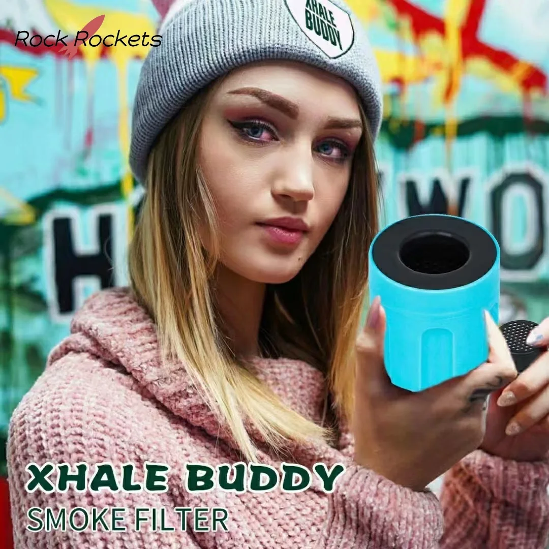 

R&R NEW XHALE BUDDY Smokes Filter Car Smoking Purifier Extra Changeable Activated Carbon Filters Mesh Presonal Smoke Accessories