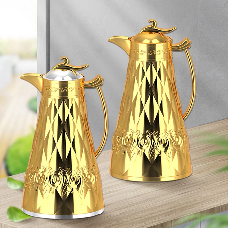 800Ml Arabesque Style Thermos Kettle Large Capacity Heat Thermal Insulation Pot Glass Tank Old-Fashion Creative Hot Water Bottle
800Ml Arabesque Style Thermos Kettle Large Capacity Heat Thermal Insulation Pot Glass Tank Old-Fashion Creative Hot Water Bottle