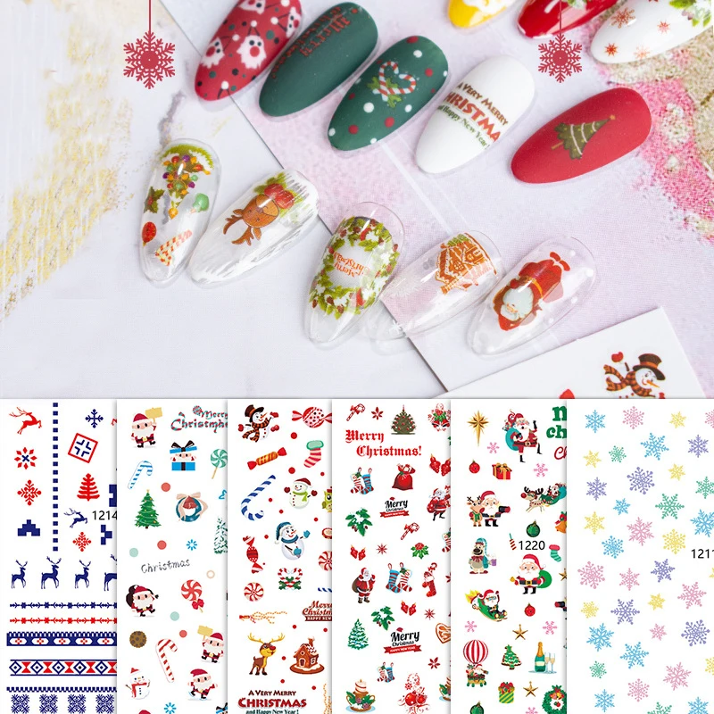 Winter Christmas Nail Art Sticker 2023 Decorations Designer Snowman Snowflake Santa Claus New Year Decals Sliders Manicure Wrap
Winter Christmas Nail Art Sticker 2023 Decorations Designer Snowman Snowflake Santa Claus New Year Decals Sliders Manicure Wrap
