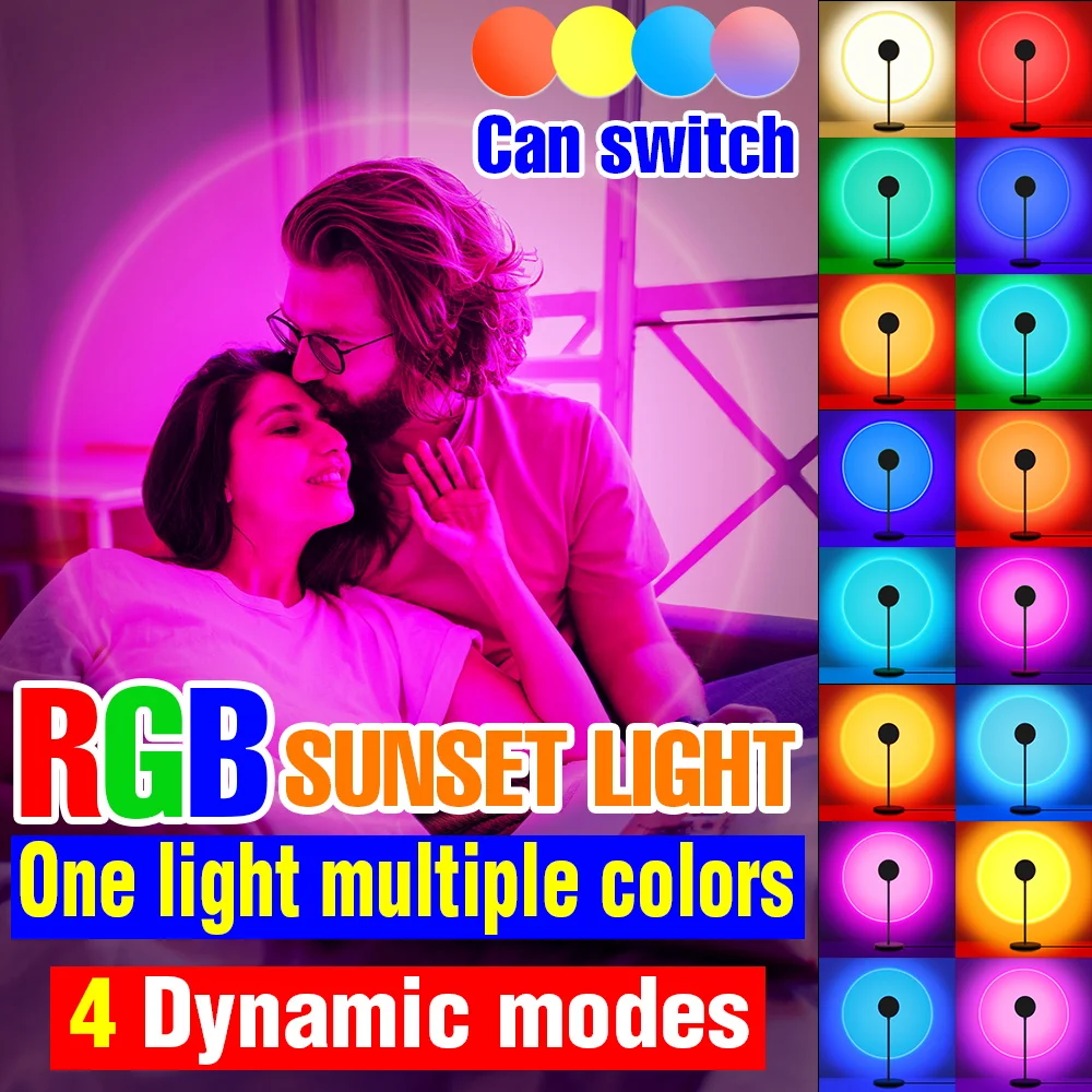 15 Colors RGB Sunset Lamp Projector Night Light Sunset USB Remote Dimmable For Bedroom Room Decor Karaoke Party Atmosphere Lamps
15 Colors RGB Sunset Lamp Projector Night Light Sunset USB Remote Dimmable For Bedroom Room Decor Karaoke Party Atmosphere Lamps