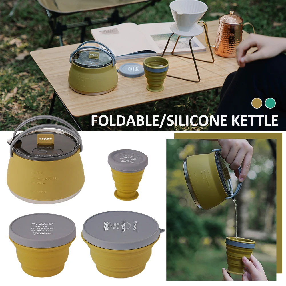 1000ML Silicone Folding Kettle Bowl Portable Camping Boiling Water Pot with Handle Tea Coffee Cooker for Outdoor Camping Travel
1000ML Silicone Folding Kettle Bowl Portable Camping Boiling Water Pot with Handle Tea Coffee Cooker for Outdoor Camping Travel