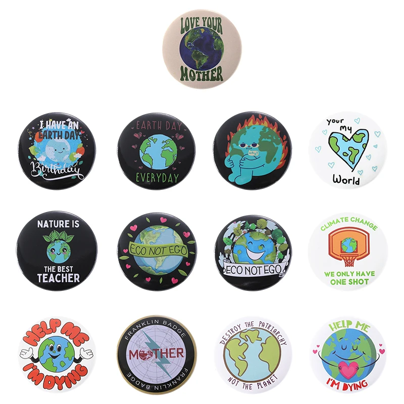 Tinplate Soft Button Pin Custom Earth Day Eco Not Ego Help Me I'm Dying Environmental Protection Brooch Laple Badge For Friends
Tinplate Soft Button Pin Custom Earth Day Eco Not Ego Help Me I'm Dying Environmental Protection Brooch Laple Badge For Friends