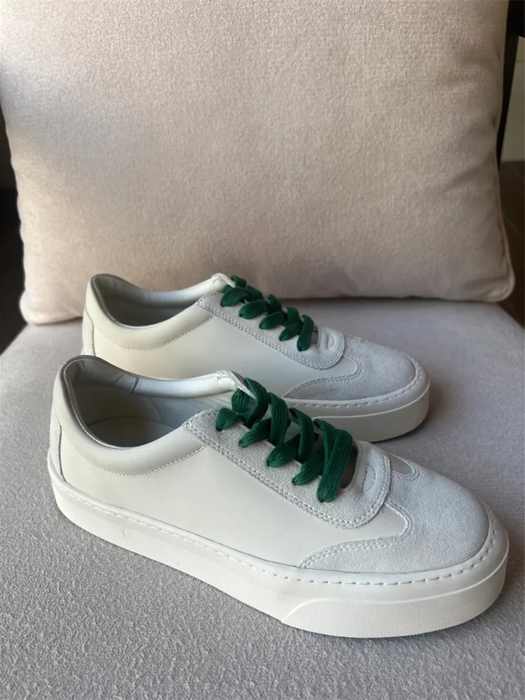 Women Shoes Genuine Leather Stitching Lace-Up Color Blocking Retro Sports Sneakers
Women Shoes Genuine Leather Stitching Lace-Up Color Blocking Retro Sports Sneakers