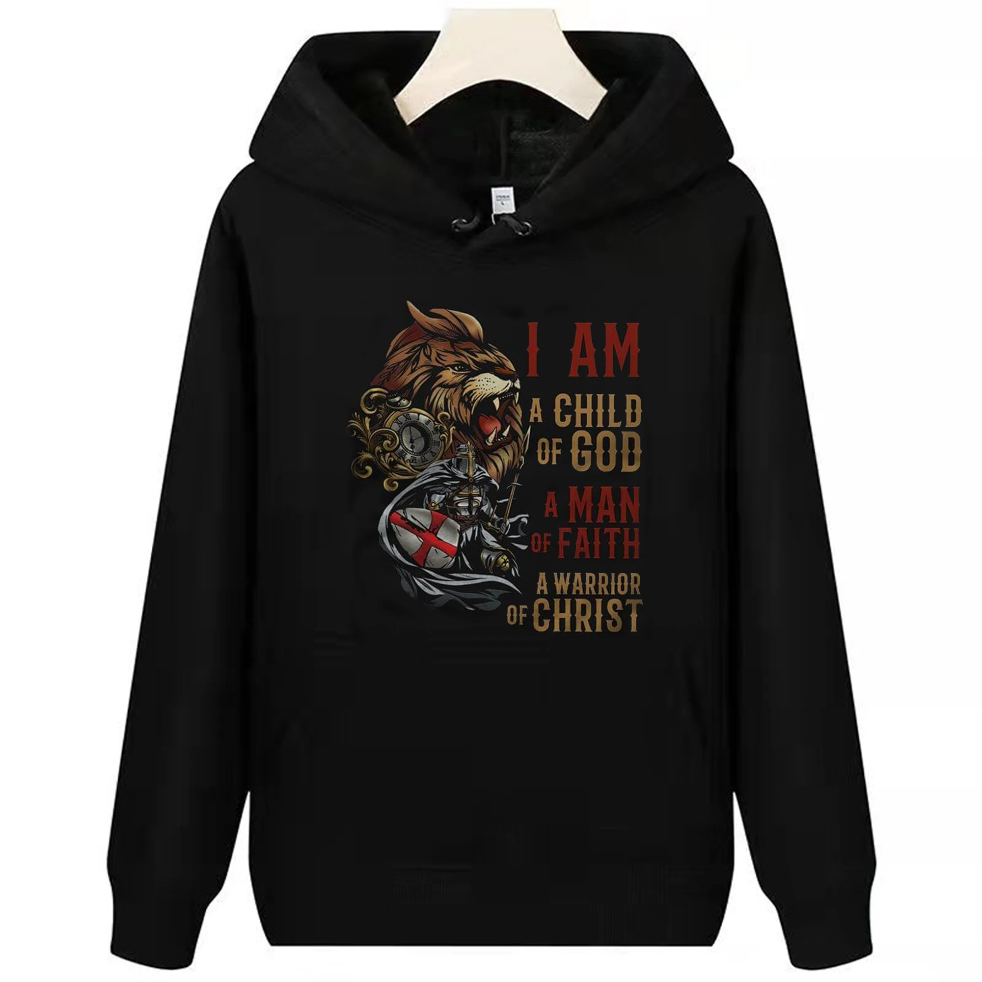 Crusaders Lion A Child of God A Man of Faith A Warrior of Christ Hoodie High Quality Cotton Comfortable Casual Mens Streetwear
Crusaders Lion A Child of God A Man of Faith A Warrior of Christ Hoodie High Quality Cotton Comfortable Casual Mens Streetwear