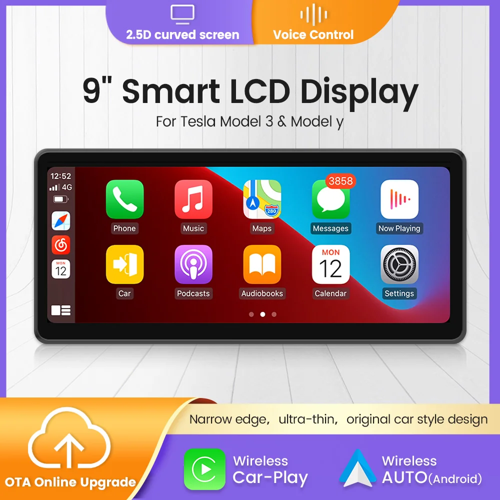 For Tesla Model 3 Model Y 2019-2023 9inch Smart LCD Display Wireless Carpaly Android Auto Head Up Display HUD Car Dashboard WiFi
For Tesla Model 3 Model Y 2019-2023 9inch Smart LCD Display Wireless Carpaly Android Auto Head Up Display HUD Car Dashboard WiFi
