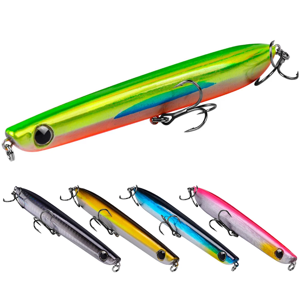 2022 High Quality Pencil & Popper Fishing Lure Wobblers 130mm 16g Floating Artificial Hard Bait Fishing Tackle New
2022 High Quality Pencil & Popper Fishing Lure Wobblers 130mm 16g Floating Artificial Hard Bait Fishing Tackle New