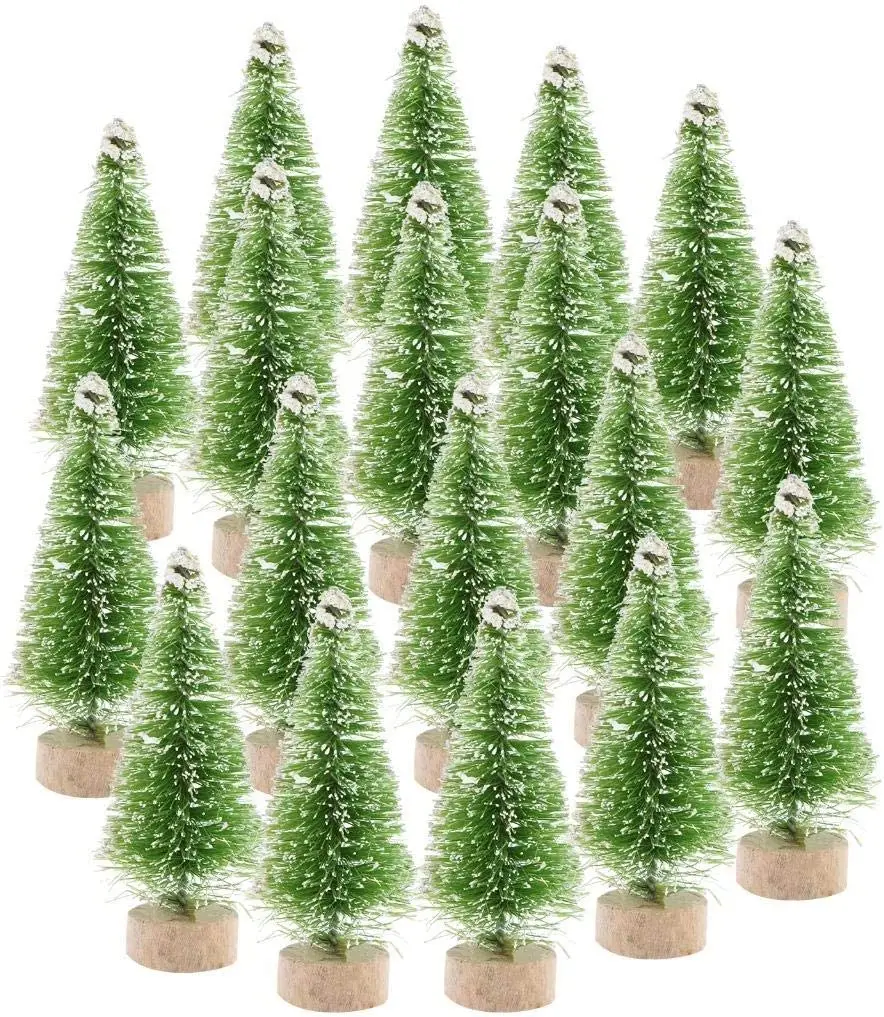 12Pcs Mini Sisal Trees with Wood Base Artificial Christmas Pine Trees Bottle Brush Trees for Winter Snow Miniature Scenes DIY
12Pcs Mini Sisal Trees with Wood Base Artificial Christmas Pine Trees Bottle Brush Trees for Winter Snow Miniature Scenes DIY