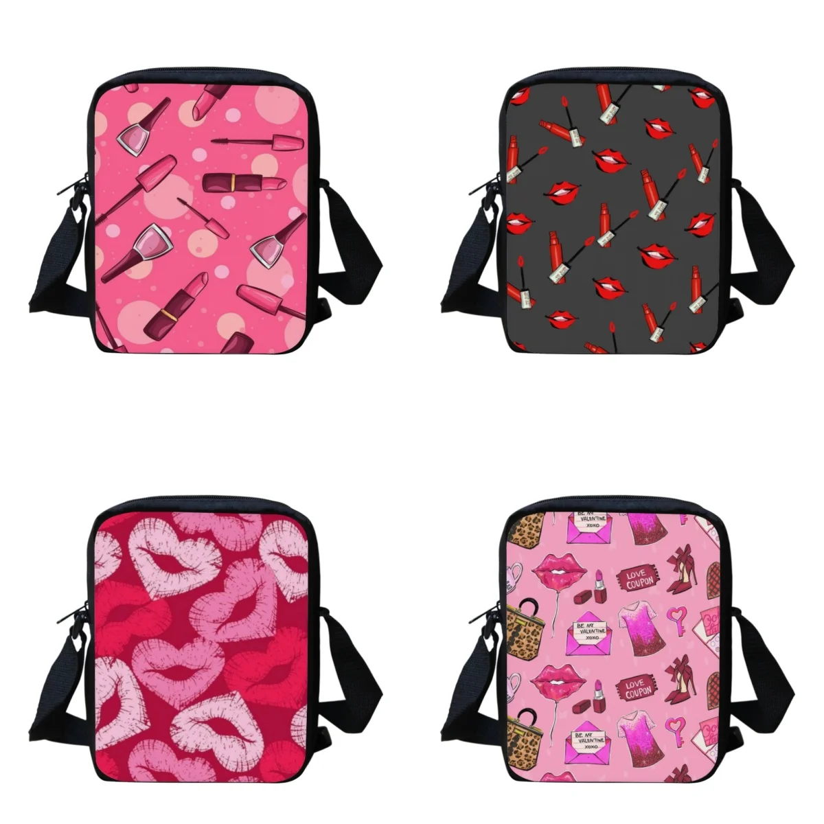 Sexy Red Lips Crossbody Bags Fashion Women Shoulder Bag Casual Travel Bags Lightweight Knapsack Bag for Girl Bolsas De Mujeres
Sexy Red Lips Crossbody Bags Fashion Women Shoulder Bag Casual Travel Bags Lightweight Knapsack Bag for Girl Bolsas De Mujeres
