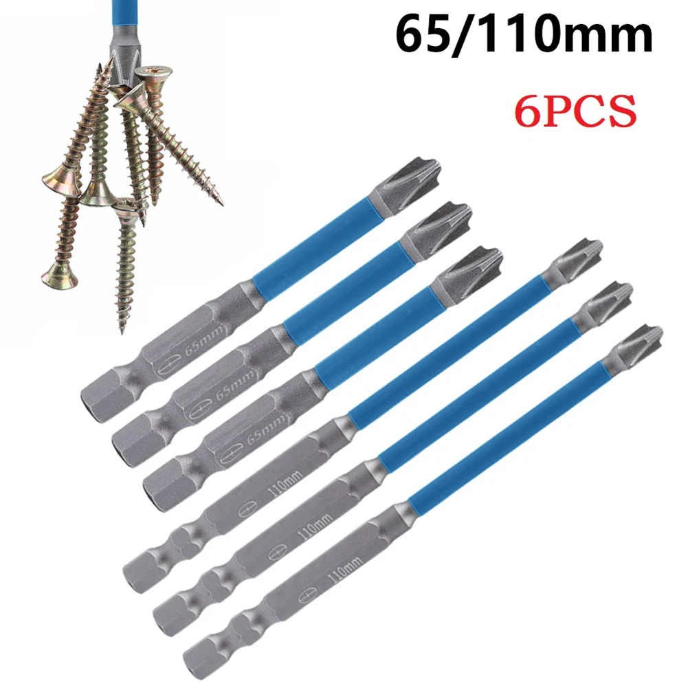6PC Cross Magnetic Batch Head 65/110mm Magnetic Special Slotted Cross Screwdriver Bit For Electrician FPH2 Anti Non-slip
6PC Cross Magnetic Batch Head 65/110mm Magnetic Special Slotted Cross Screwdriver Bit For Electrician FPH2 Anti Non-slip