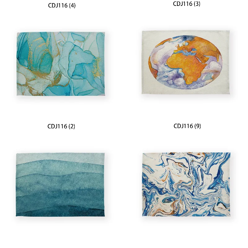Earth map and waves waterproof table tablecloth table cover table mat Dining tables Table dining placemats for table coaster
Earth map and waves waterproof table tablecloth table cover table mat Dining tables Table dining placemats for table coaster