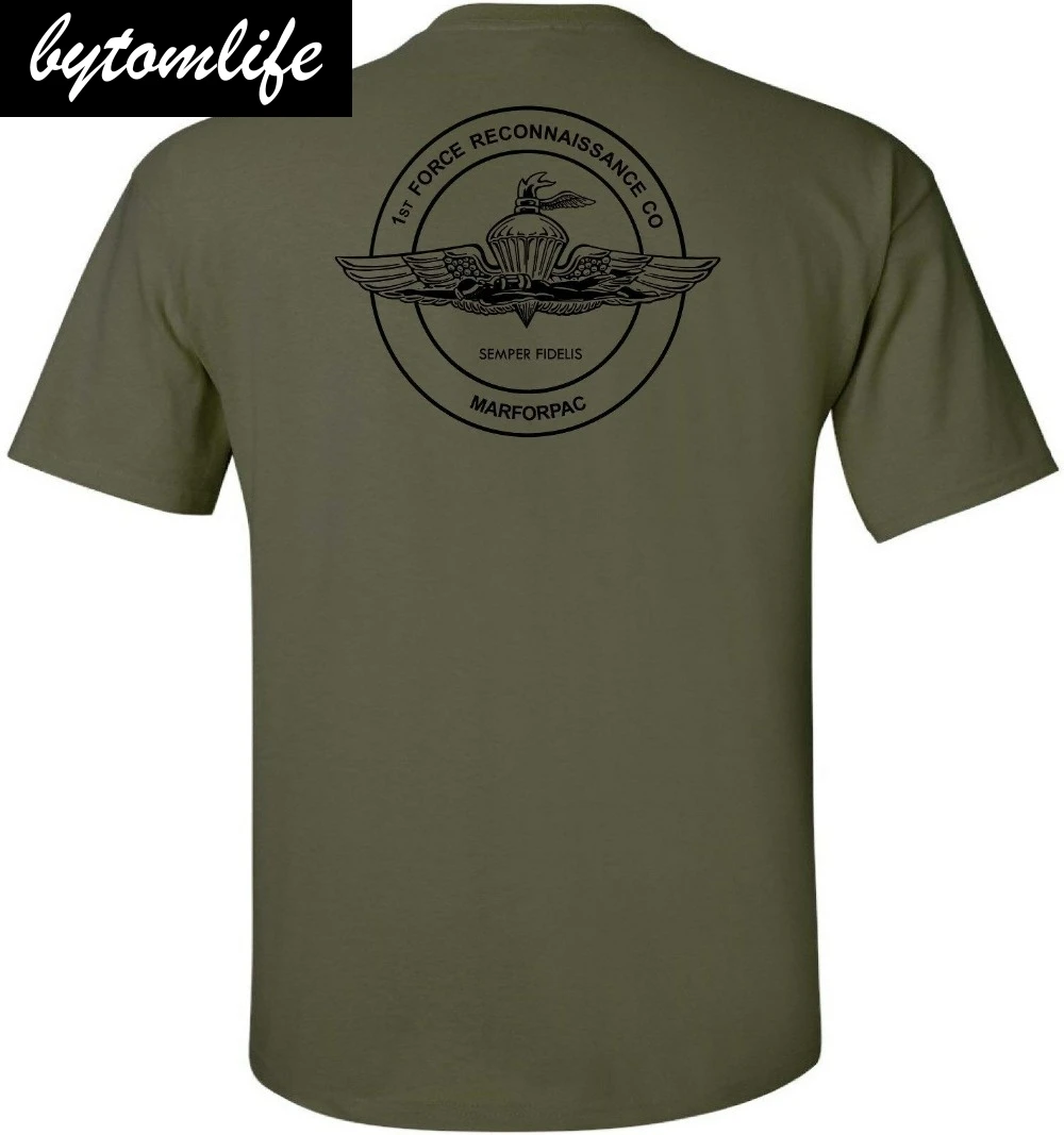 

Usmc United States Marine Corps Recon - 1St Force Reconnaissance Company Newest 2019 Men Fashion O-Neck Brand Men'S Tee Shirt