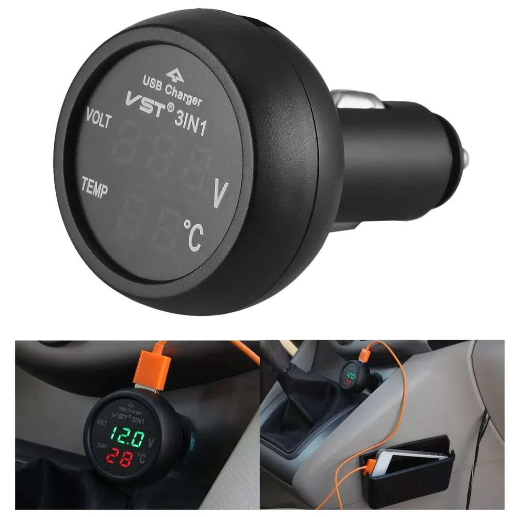 12V/24V Digital Meter Monitor 3 in 1 LED USB Car Charger Voltmeter Thermometer Car Battery Monitor LCD Digital Dual Display
12V/24V Digital Meter Monitor 3 in 1 LED USB Car Charger Voltmeter Thermometer Car Battery Monitor LCD Digital Dual Display