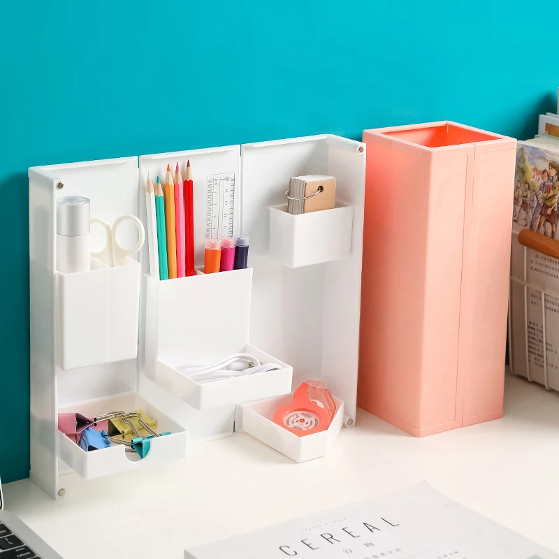Organizer Folding Pencil Case Desktop Multifunctional Magnetic Opening And Closing Plastic Pencil Case School Office Pen Holder
Organizer Folding Pencil Case Desktop Multifunctional Magnetic Opening And Closing Plastic Pencil Case School Office Pen Holder