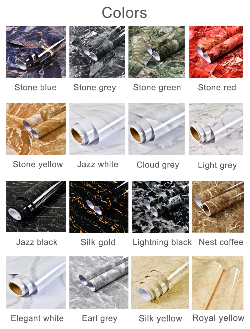 Marble Wallpaper Adhesive Sticker for Furniture Decorative Vinyls for Walls Waterproof Kitchen Bathroom Livingroom Wall Sticker 
Marble Wallpaper Adhesive Sticker for Furniture Decorative Vinyls for Walls Waterproof Kitchen Bathroom Livingroom Wall Sticker