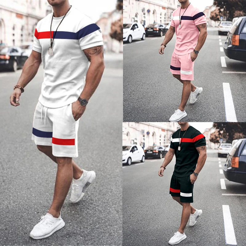 Summer Men's Tracksuit 2 Piece Set Solid Sport Streetwear Suit Short Sleeve T Shirt & Shorts Casual Trend Oversized Man Clothing
Summer Men's Tracksuit 2 Piece Set Solid Sport Streetwear Suit Short Sleeve T Shirt & Shorts Casual Trend Oversized Man Clothing