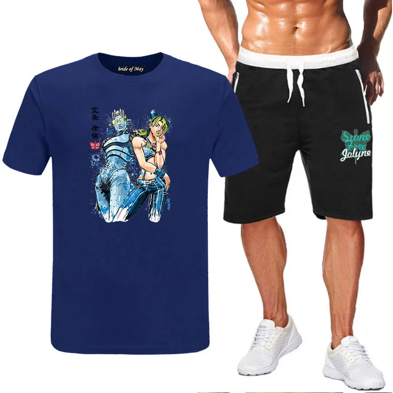 2Pcs Anime JoJo's Bizarre Adventure Jonathan Joestar Kujo Jotaro Dio Brando Short Sleeve T-Shirt Pants Tops Suits Man Summer
2Pcs Anime JoJo's Bizarre Adventure Jonathan Joestar Kujo Jotaro Dio Brando Short Sleeve T-Shirt Pants Tops Suits Man Summer