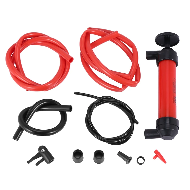 

Multi-Purpose Siphon Transfer Pump Kit, with Dipstick Tube | Fluid Fuel Extractor Suction Tool for Oil, Gasoline, Water, Liquids