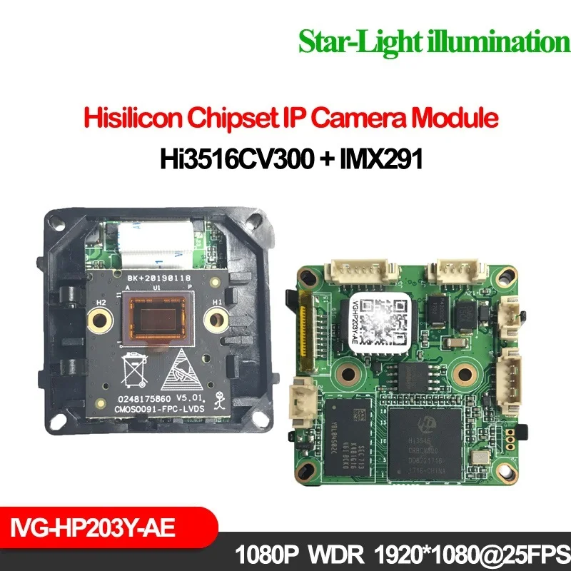 

2023 Webcam Wdr Full Hd 1080P Sony Imx291 Hi3516Cv300 Ip Camera Module Icsee Motion Detection Mobile Monitoring Video
