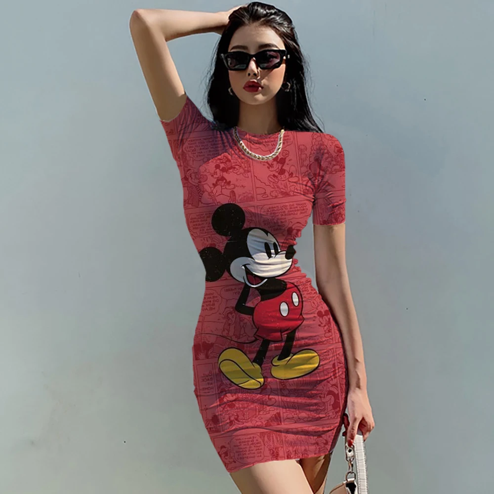 Disney Minnie Mickey Mouse Elastic Body-con Sexy Minin Dresses Short sleeve Sexy bag hip evening Party Dress for summer Hot
Disney Minnie Mickey Mouse Elastic Body-con Sexy Minin Dresses Short sleeve Sexy bag hip evening Party Dress for summer Hot