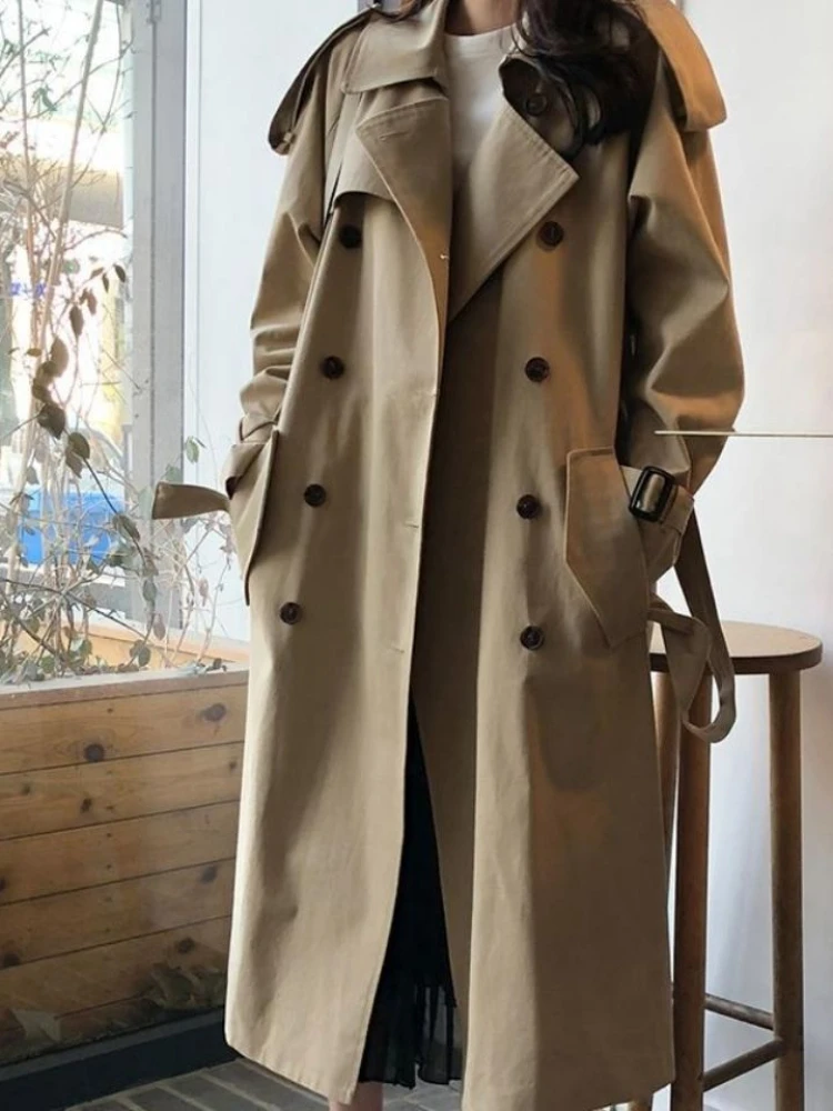 Jackets for Women 2022 Trench Coat for Women Lapel Double Row Button Long Windbreaker Coat New In Outwears Female Clothing Tops
Jackets for Women 2022 Trench Coat for Women Lapel Double Row Button Long Windbreaker Coat New In Outwears Female Clothing Tops