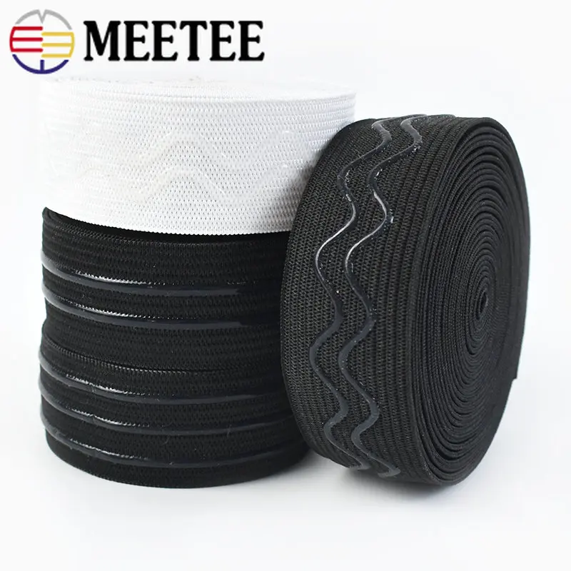 Meetee 5/10M 25mm Non-slip Elastic Band Silica Gel Stripe Sportswear Spring Belt DIY Garment Sew Stretch Tape Accessories EB029
Meetee 5/10M 25mm Non-slip Elastic Band Silica Gel Stripe Sportswear Spring Belt DIY Garment Sew Stretch Tape Accessories EB029