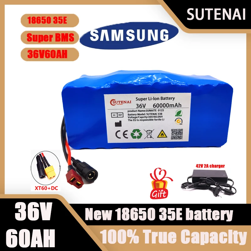 Original intelligent electric scooter electric bicycle 36V 60ah lithium battery built-in 40A BMS 42V 2A charging eBike + charger
Original intelligent electric scooter electric bicycle 36V 60ah lithium battery built-in 40A BMS 42V 2A charging eBike + charger