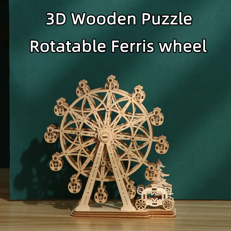 Ferris Wheel Wooden Puzzle 3D Puzzle Three-dimensional Model Assembling Kit Wooden Crafts Decorations Children's Educational Toy
Ferris Wheel Wooden Puzzle 3D Puzzle Three-dimensional Model Assembling Kit Wooden Crafts Decorations Children's Educational Toy