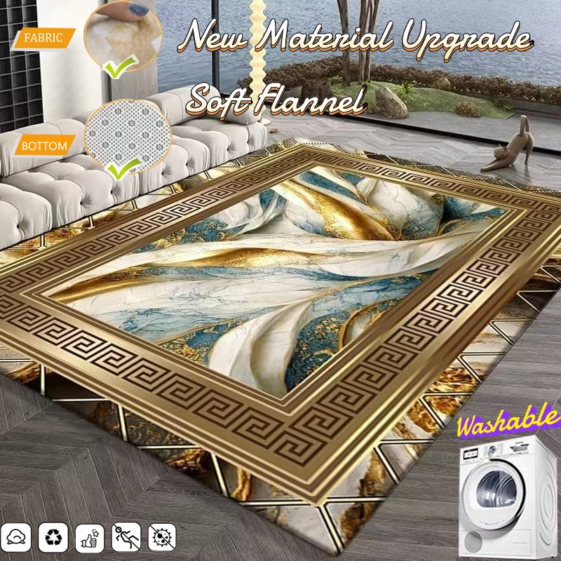 Marble Style Abstract Design Carpet Living Room Sofa Decoration Luxury Gold Area Rugs Bedroom Decor Non Slip Floor Mats Washable
Marble Style Abstract Design Carpet Living Room Sofa Decoration Luxury Gold Area Rugs Bedroom Decor Non Slip Floor Mats Washable