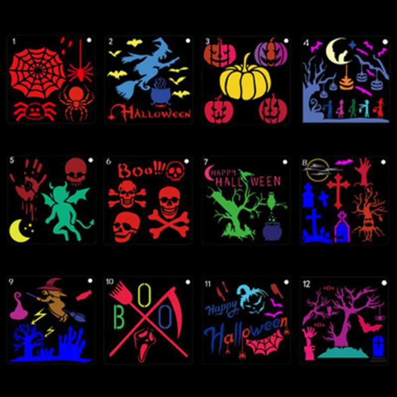 15*15cm Halloween Painting Template DIY For Wall Spray Masking Decora Stencil Scrapbook Journal Embossing Reusable 12 Sheets/set
15*15cm Halloween Painting Template DIY For Wall Spray Masking Decora Stencil Scrapbook Journal Embossing Reusable 12 Sheets/set