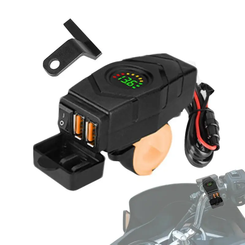 Motorcycle USB Charger Double Port Power Adapter Double Port Charging Accessory For Mobile Phone Tablet And GPS
Motorcycle USB Charger Double Port Power Adapter Double Port Charging Accessory For Mobile Phone Tablet And GPS