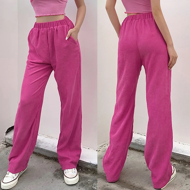 Модные Розовые вельветовые штаны с высокой талией в стиле хип-хоп свободные длинные брюки с карманами уличная одежда для девушек Rave
Модные Розовые вельветовые штаны с высокой талией в стиле хип-хоп свободные длинные брюки с карманами уличная одежда для девушек Rave