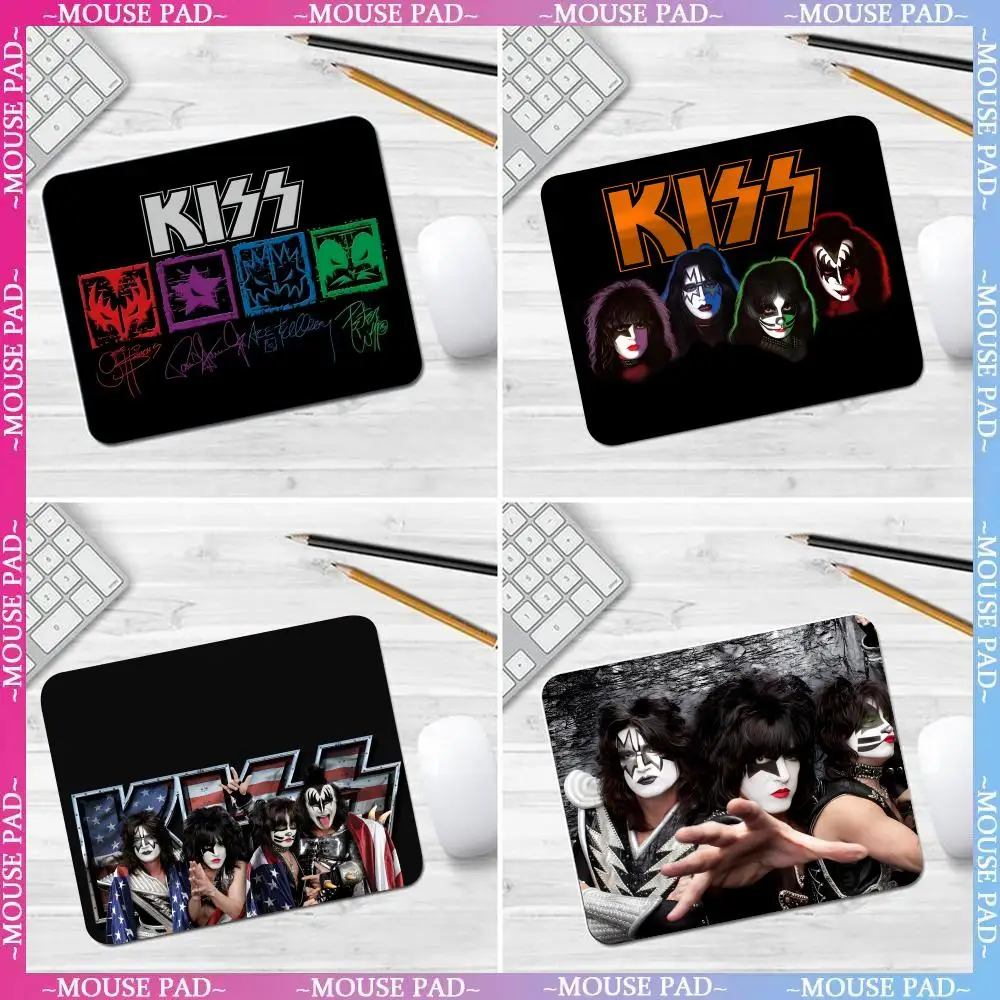 Коврик для мыши Kiss Band нескользящий кожаный коврик игр esktop водонепроницаемый