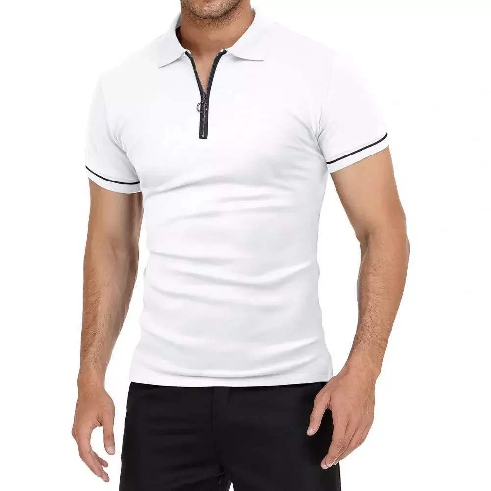 Leisure Casual Comfortable Summer Shirt Close-fitting Summer Tops Zipper Commute Clothing
Leisure Casual Comfortable Summer Shirt Close-fitting Summer Tops Zipper Commute Clothing