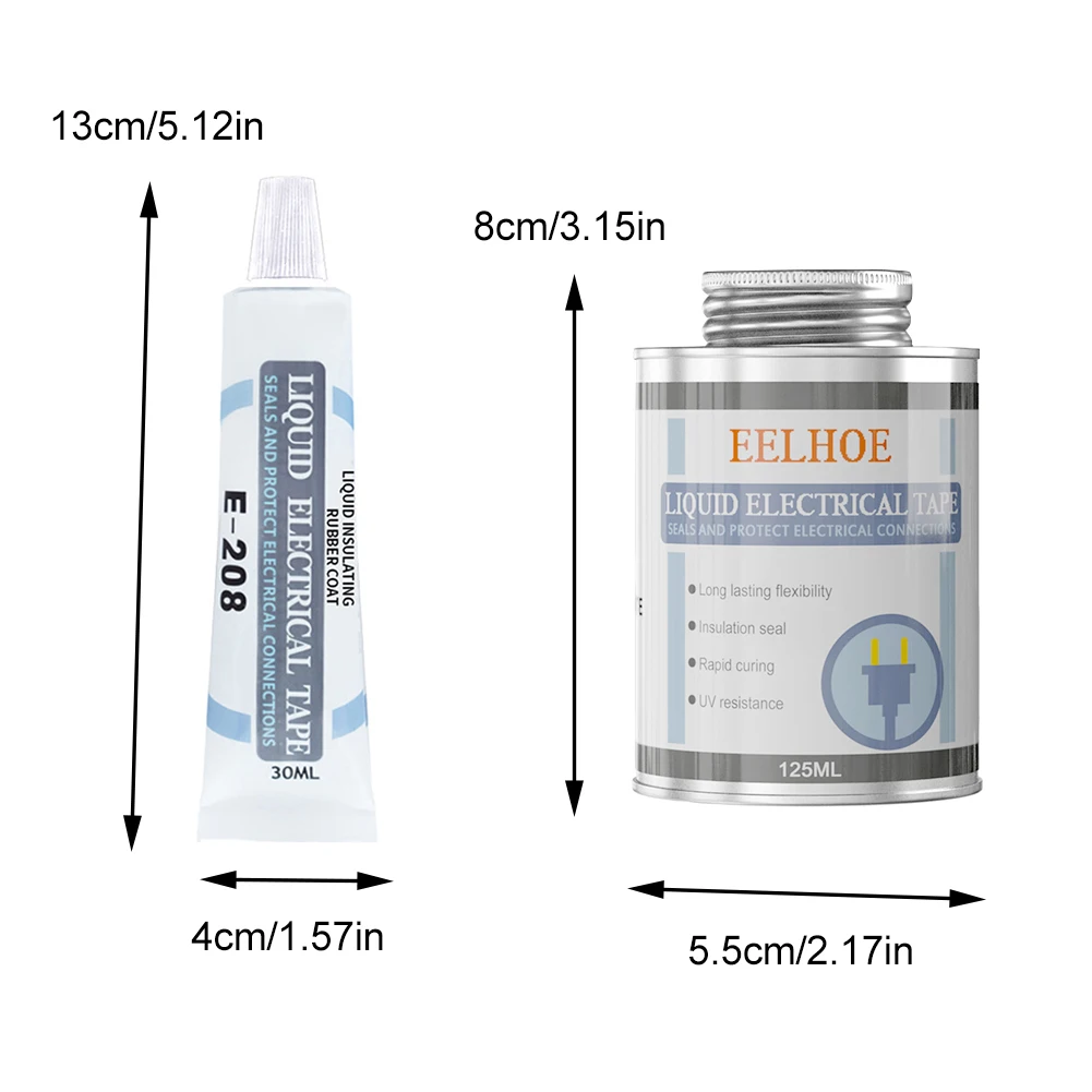 30/50ml Liquid Insulation Electrical Tape Black white Colors Electronic Sealant Fast Dry Insulating Waterproof Liquid Tape
30/50ml Liquid Insulation Electrical Tape Black white Colors Electronic Sealant Fast Dry Insulating Waterproof Liquid Tape