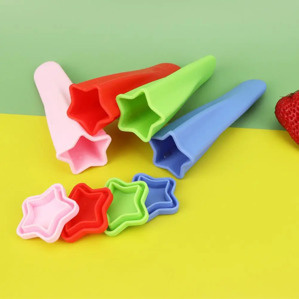 4Pcs/Set Lollipop Mold Food Grade Wear-resistant Reusable Five-pointed Star Ice Lolly Silicone Mold Ice Cream Tools
4Pcs/Set Lollipop Mold Food Grade Wear-resistant Reusable Five-pointed Star Ice Lolly Silicone Mold Ice Cream Tools