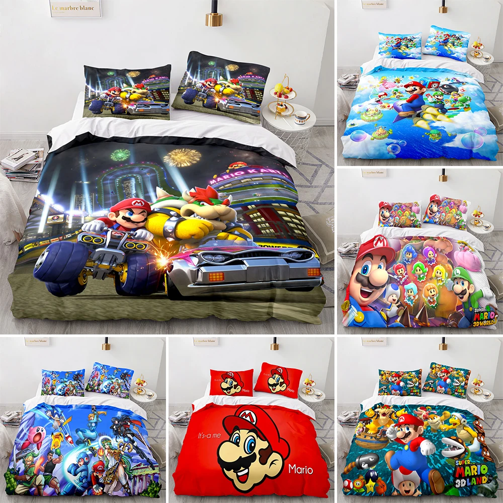 3D Game Super Marioes Print Duvet Cover Kids Cartoon Bedding Set Quilt/Comforter Cover 2/3pcs Single Full Size Boys Bedroom Gift
3D Game Super Marioes Print Duvet Cover Kids Cartoon Bedding Set Quilt/Comforter Cover 2/3pcs Single Full Size Boys Bedroom Gift