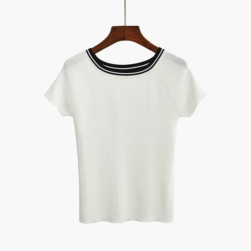 2022NEW summer wear short sleeves T-shirt women and regular bottoming shirt round neck black white
2022NEW summer wear short sleeves T-shirt women and regular bottoming shirt round neck black white