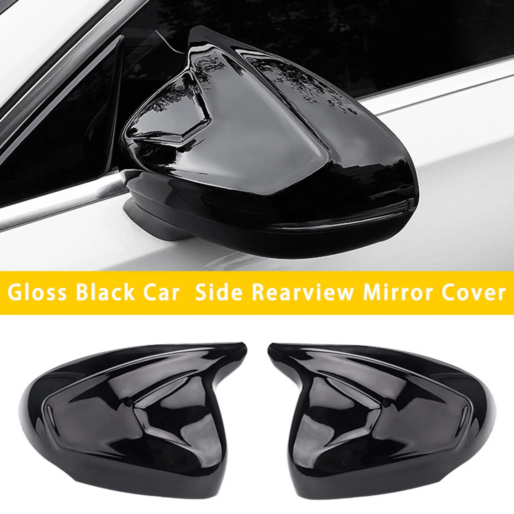 

Gloss Black Car Horn Side Rearview Mirror Cover Shell for Mercedes-Benz A-Class W177 W118 A200L CLA 2019-2021