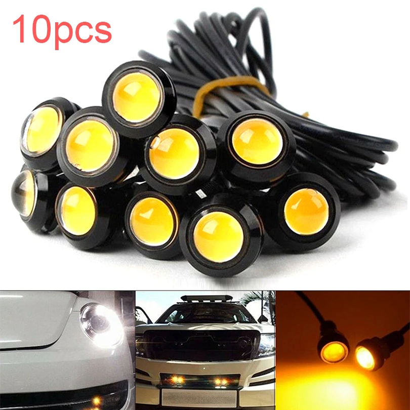 

10pcs 12V 18MM LED Car Eagle Eye Light Auto DRL Daytime Running Light Turn Signal Backup Reversing Parking Tail Car Lamps Bulb