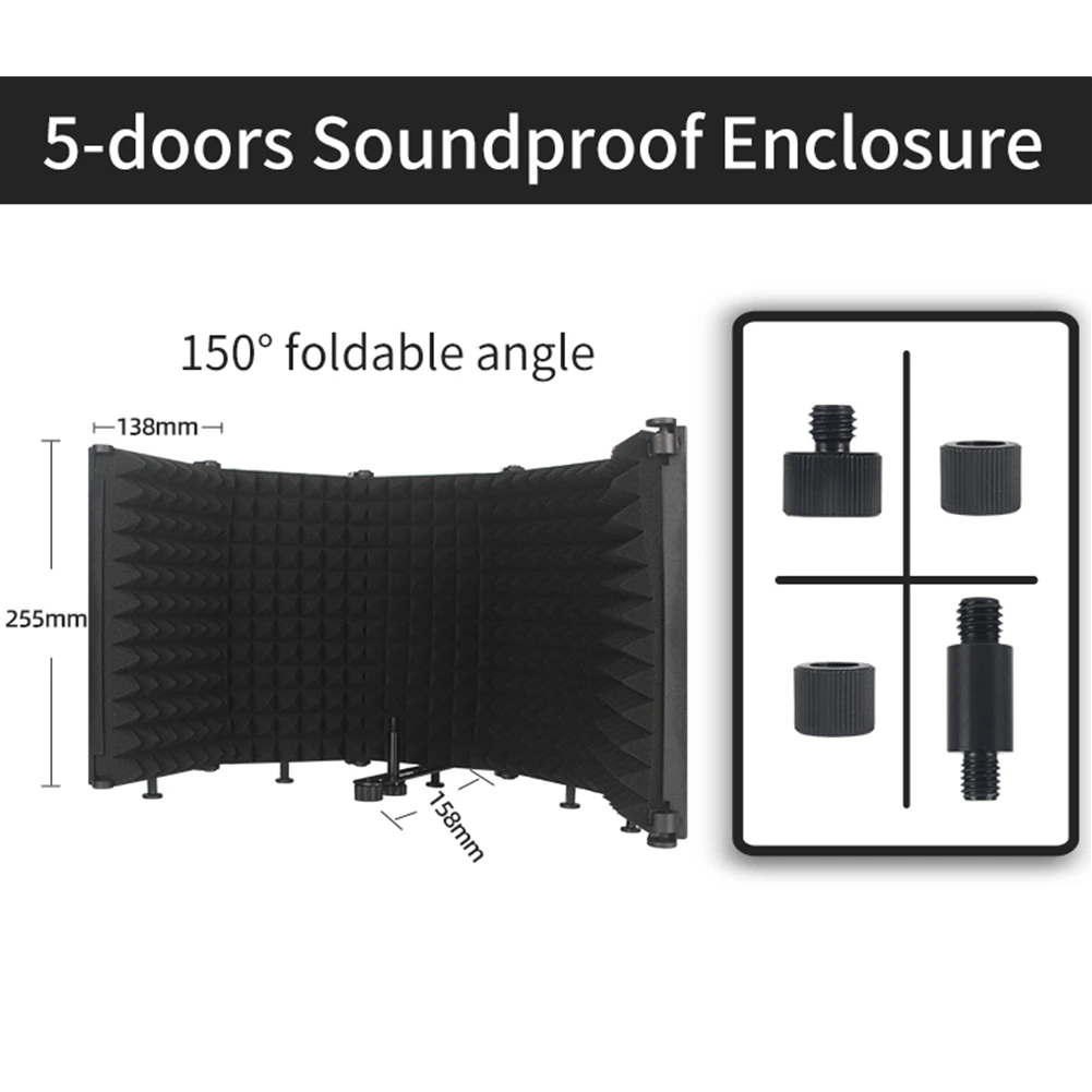 Foldable Noise Reduction Sound Absorbing Recording Microphone Wind Screen Shield Board Sound-absorbing Cover Sound-proof Plate
Foldable Noise Reduction Sound Absorbing Recording Microphone Wind Screen Shield Board Sound-absorbing Cover Sound-proof Plate