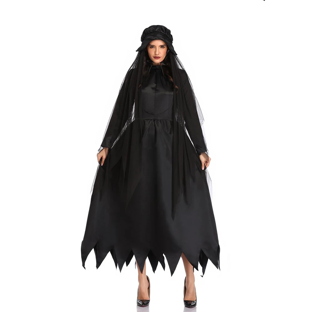 Black Witch Cosplay Halloween Costumes for Women Gothic Ghost Dress Vampire Spiderweb Nightmare Before Anime Costume
Black Witch Cosplay Halloween Costumes for Women Gothic Ghost Dress Vampire Spiderweb Nightmare Before Anime Costume