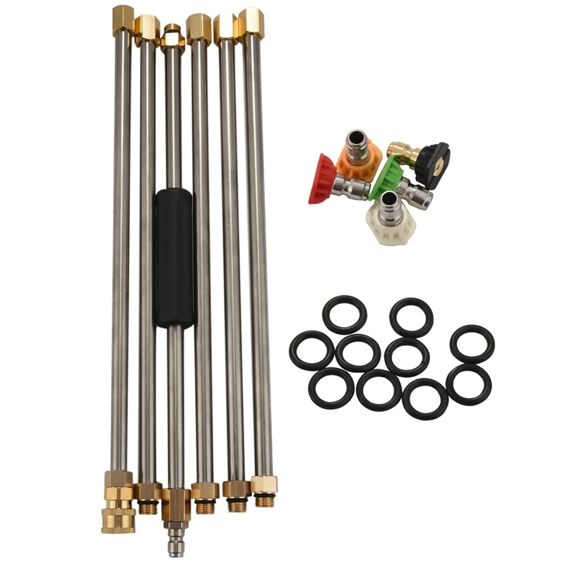 90 Inch Universal Wand Set Car Washing Pressure Washer Wand Extension, Replacement Lance Power Washer Lance 1/4Inch Thread Quick
90 Inch Universal Wand Set Car Washing Pressure Washer Wand Extension, Replacement Lance Power Washer Lance 1/4Inch Thread Quick