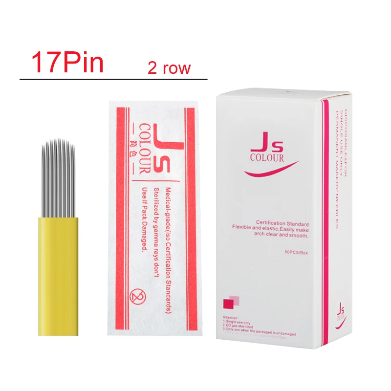 Free Shipping 17 Pin Permanent Makeup Double Tattoo Needles Blade 50pcs/Lot Yellow Eyebrow Manual Munsu Beauty Makeup
Free Shipping 17 Pin Permanent Makeup Double Tattoo Needles Blade 50pcs/Lot Yellow Eyebrow Manual Munsu Beauty Makeup