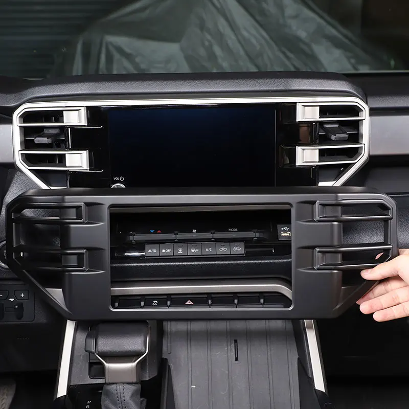 

For Toyota Tundra for Toyota Sequoia Car Central Control Air Outlet Navigation Screen Frame Cover Trim Sticker Car Accessorie