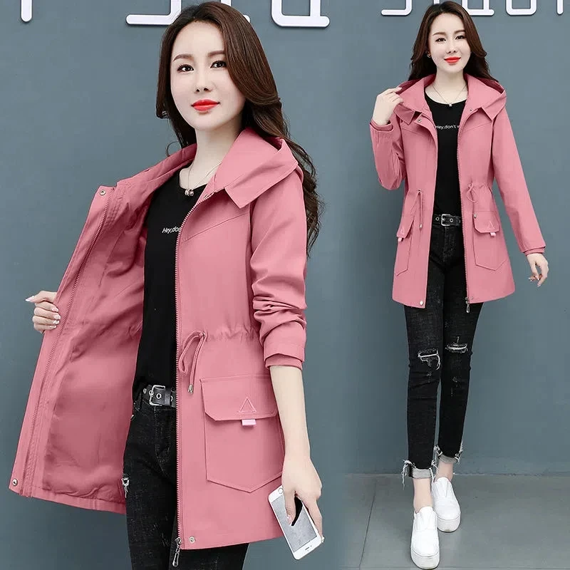 2022New Spring Autumn Trench Coat khaki Women's Coats Korean Causal Windbreaker Female Slim Hooded Mid Long Overcoat Ladies Tops
2022New Spring Autumn Trench Coat khaki Women's Coats Korean Causal Windbreaker Female Slim Hooded Mid Long Overcoat Ladies Tops
