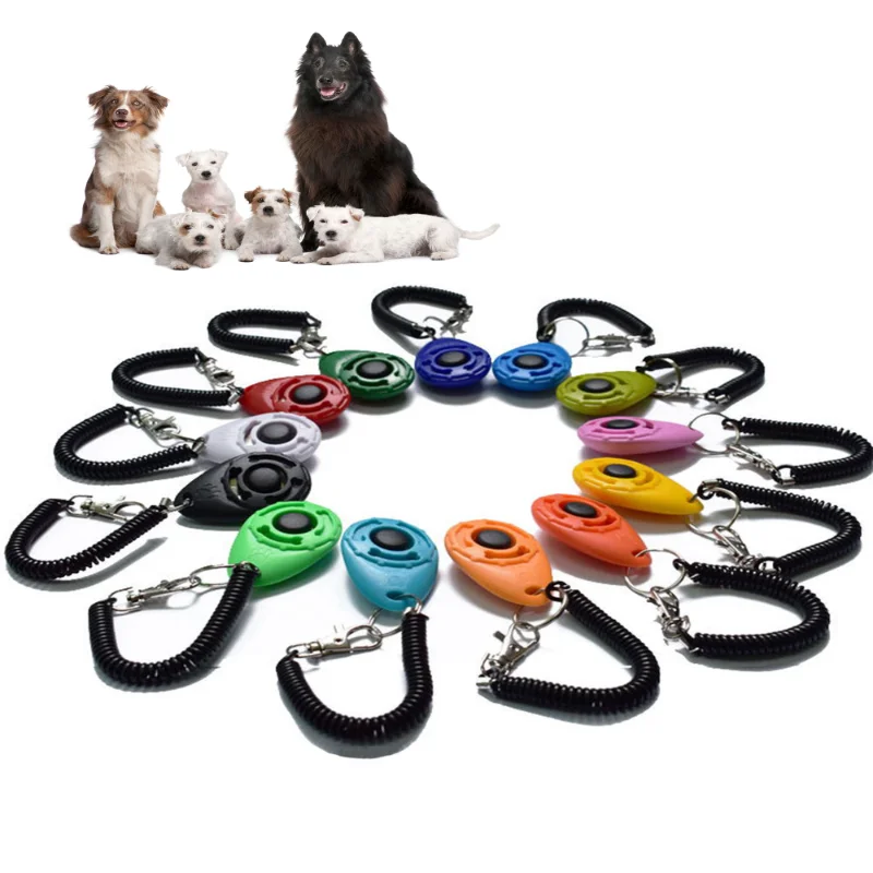 Dog Training Clicker Pet Cat Plastic New Dogs Click Trainer Aid Tools Adjustable Wrist Strap Sound Key Chain Dog Supplies
Dog Training Clicker Pet Cat Plastic New Dogs Click Trainer Aid Tools Adjustable Wrist Strap Sound Key Chain Dog Supplies