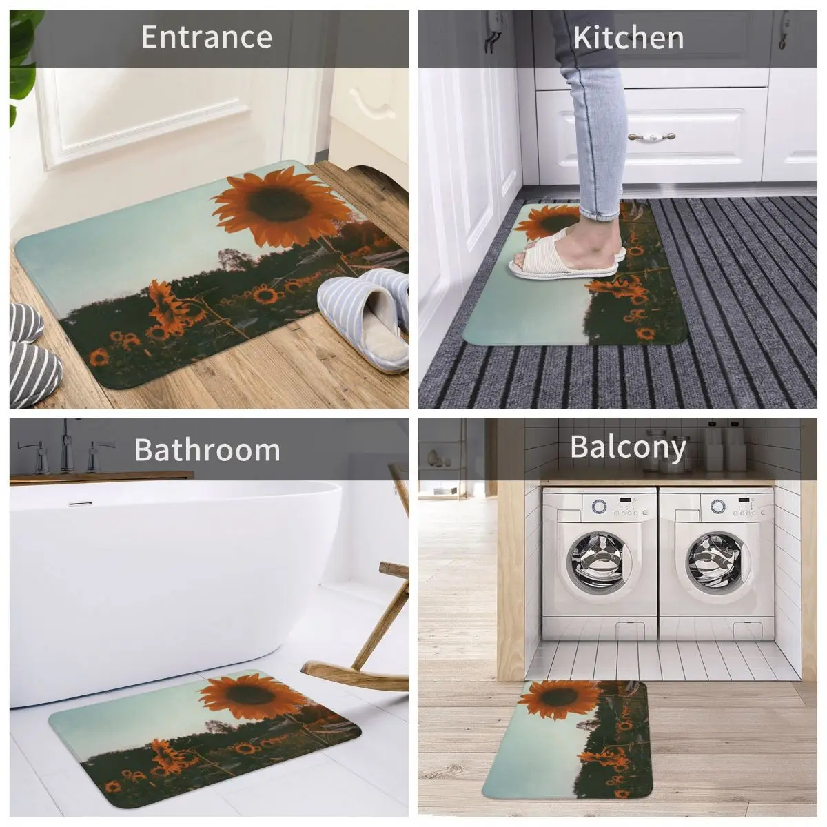 Bath Mat Sunflower Decor Flower Floral Nature Art 3D Rug Carpet Doormat Antislip Entrance Living Room Home Kitchen Proof Bedroom
Bath Mat Sunflower Decor Flower Floral Nature Art 3D Rug Carpet Doormat Antislip Entrance Living Room Home Kitchen Proof Bedroom